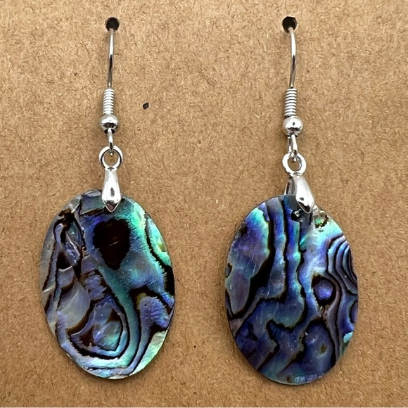 New Abalone Shell Hook Earrings - Picture 4 of 8
